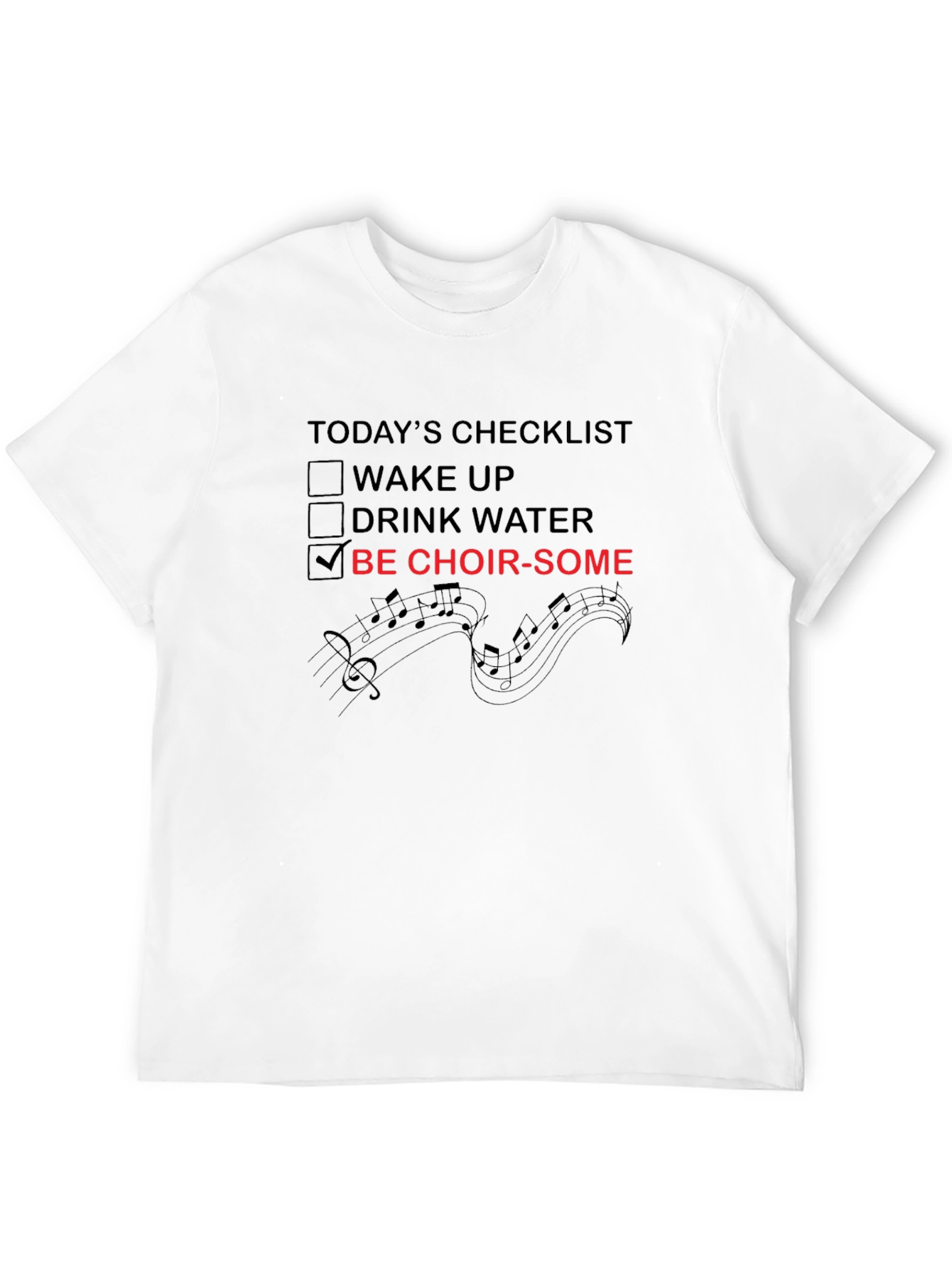Choir-some Checklist Black T-Shirt