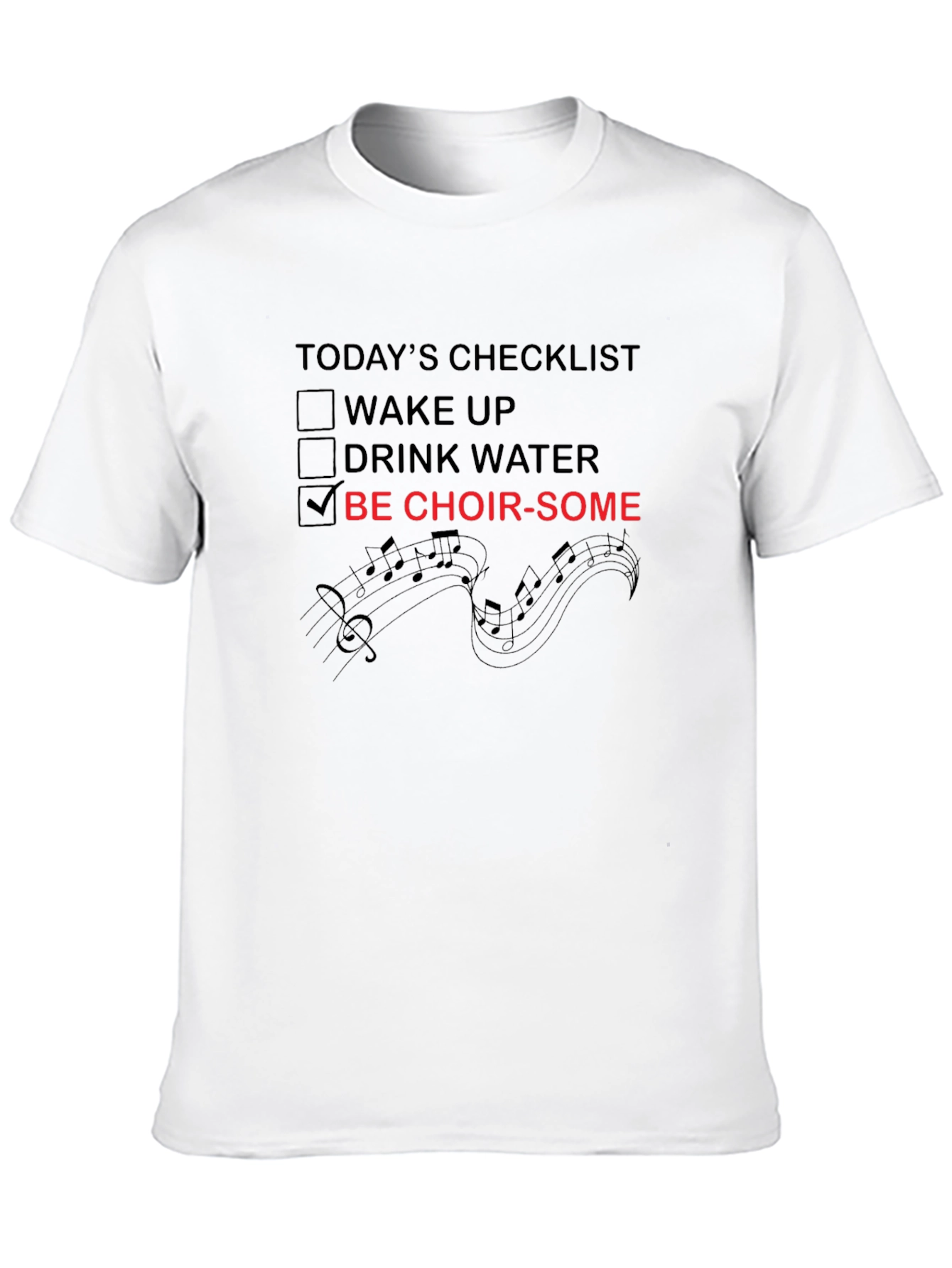 Choir-some Checklist Black T-Shirt