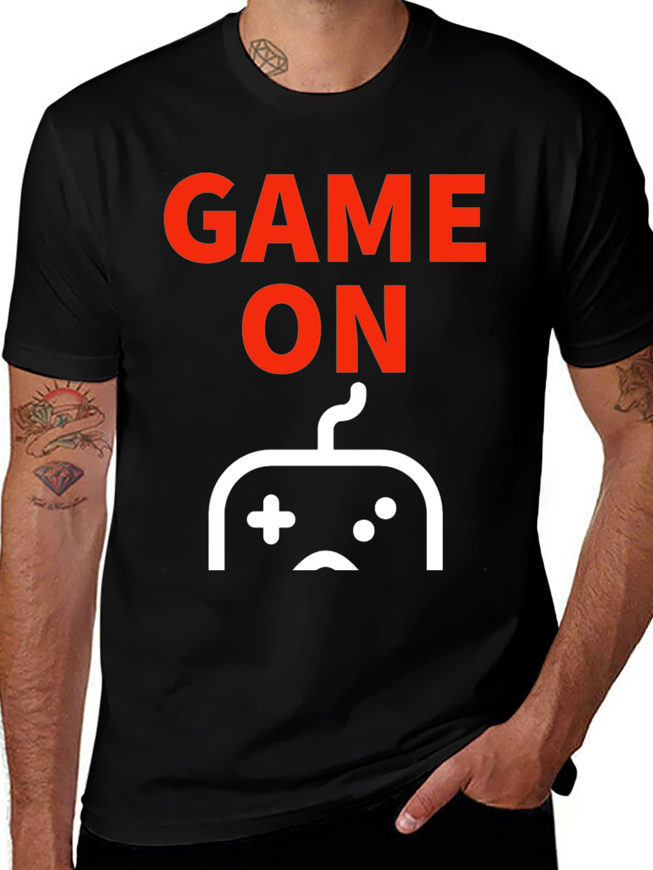 Game On Black T-Shirt - Gamer Apparel