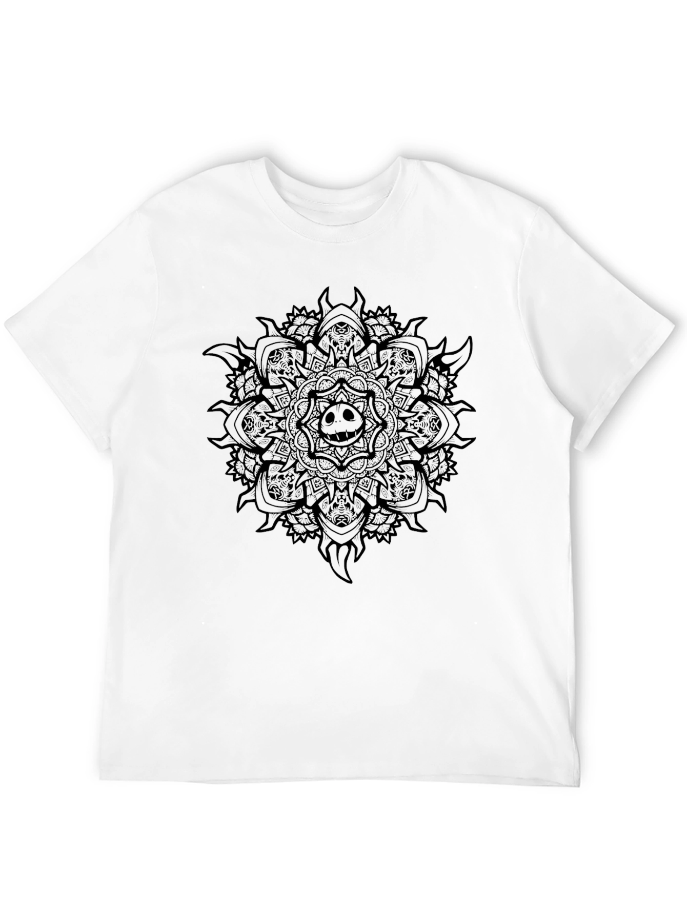 Black Jack Skellington Mandala T-Shirt