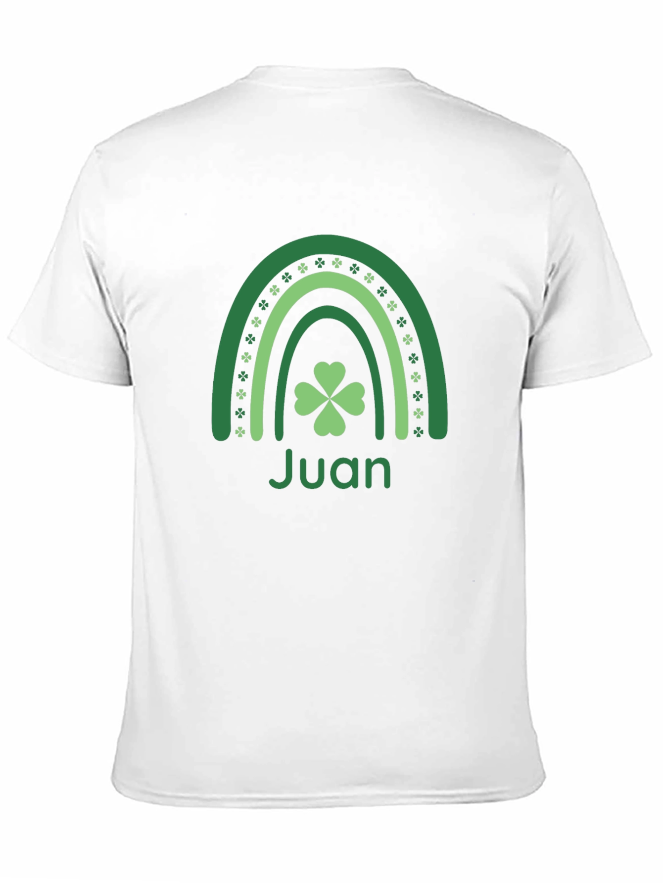 St. Patricks Day Rainbow Clover Personalized Mens T-Shirt