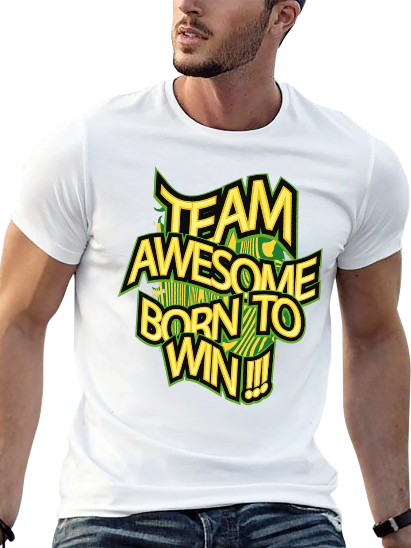 Team Awesome Born to Win Graphic T-Shirt