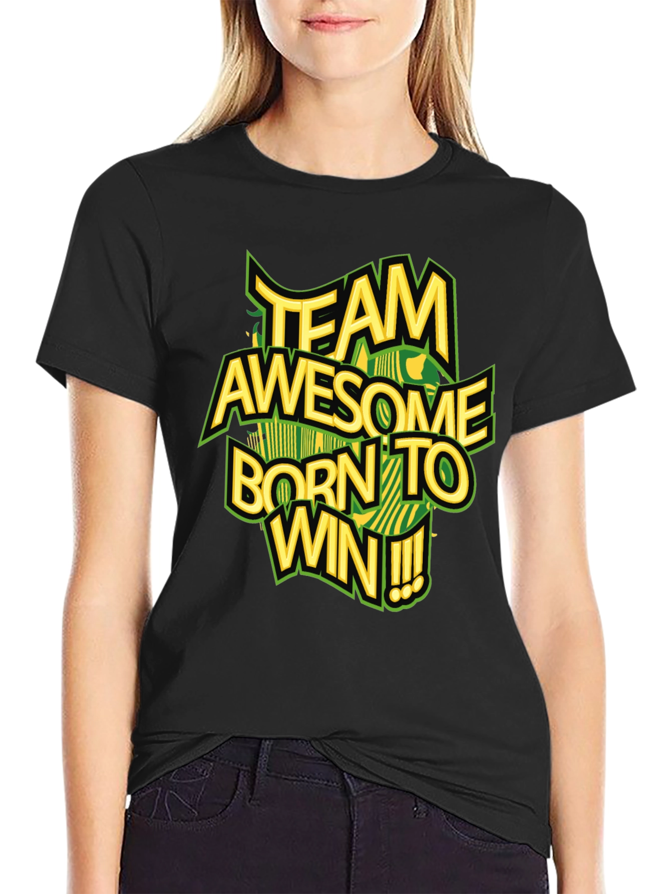 Team Awesome Born to Win Graphic T-Shirt