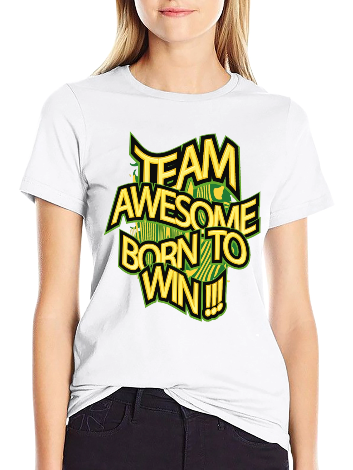 Team Awesome Born to Win Graphic T-Shirt