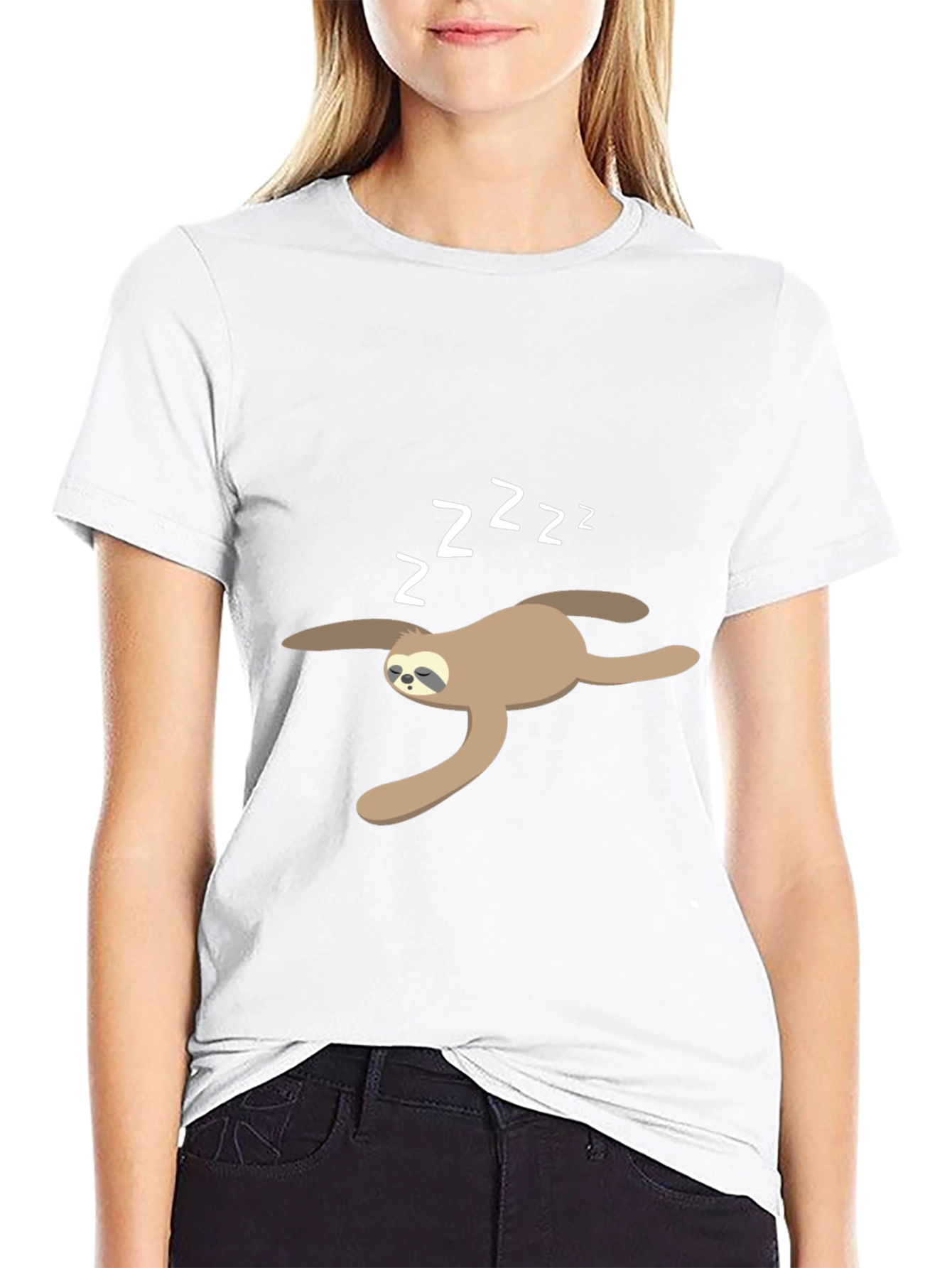 Sleeping Sloth T-Shirt - Cute Lazy Animal Tee