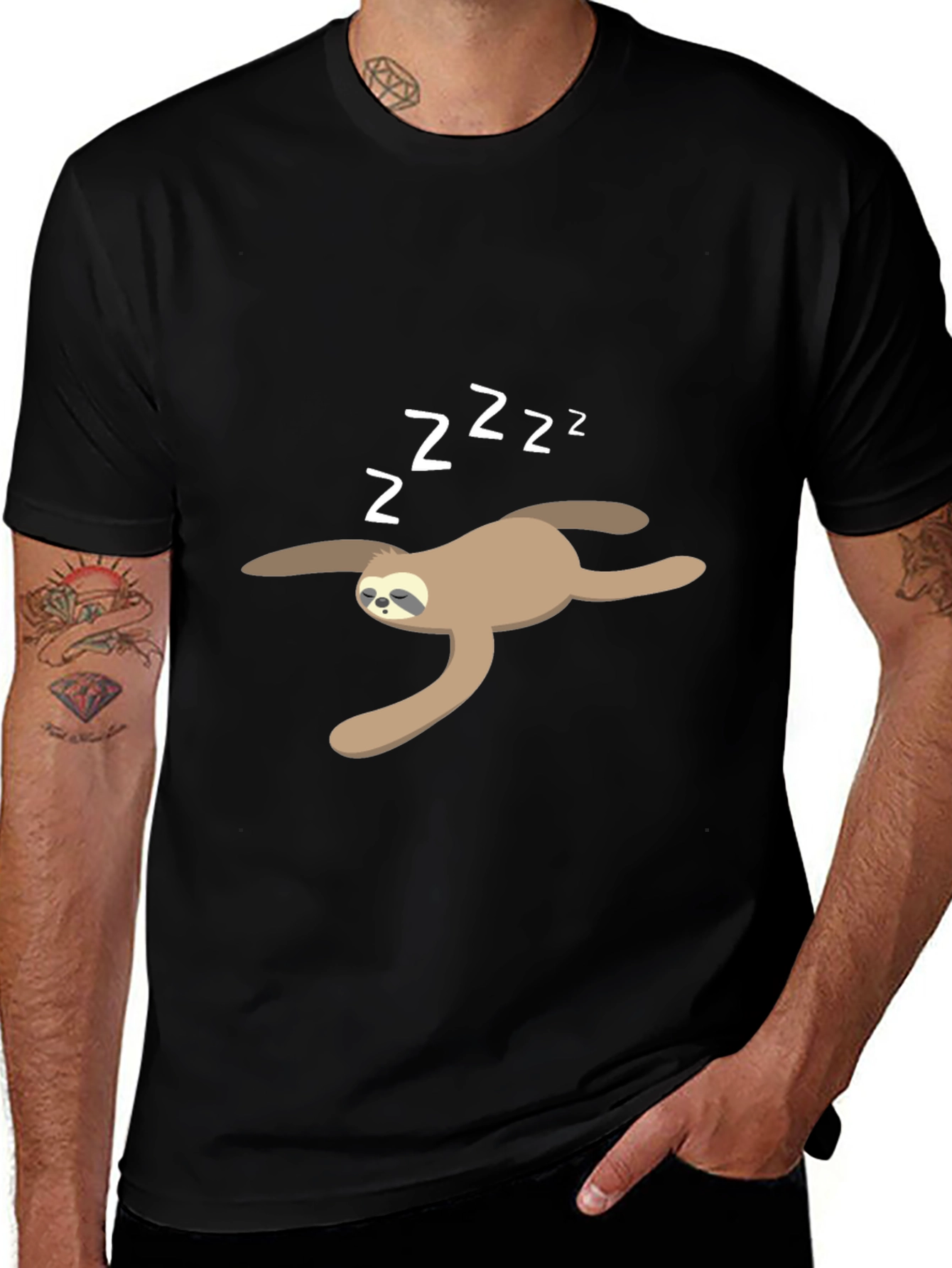 Sleeping Sloth T-Shirt - Cute Lazy Animal Tee