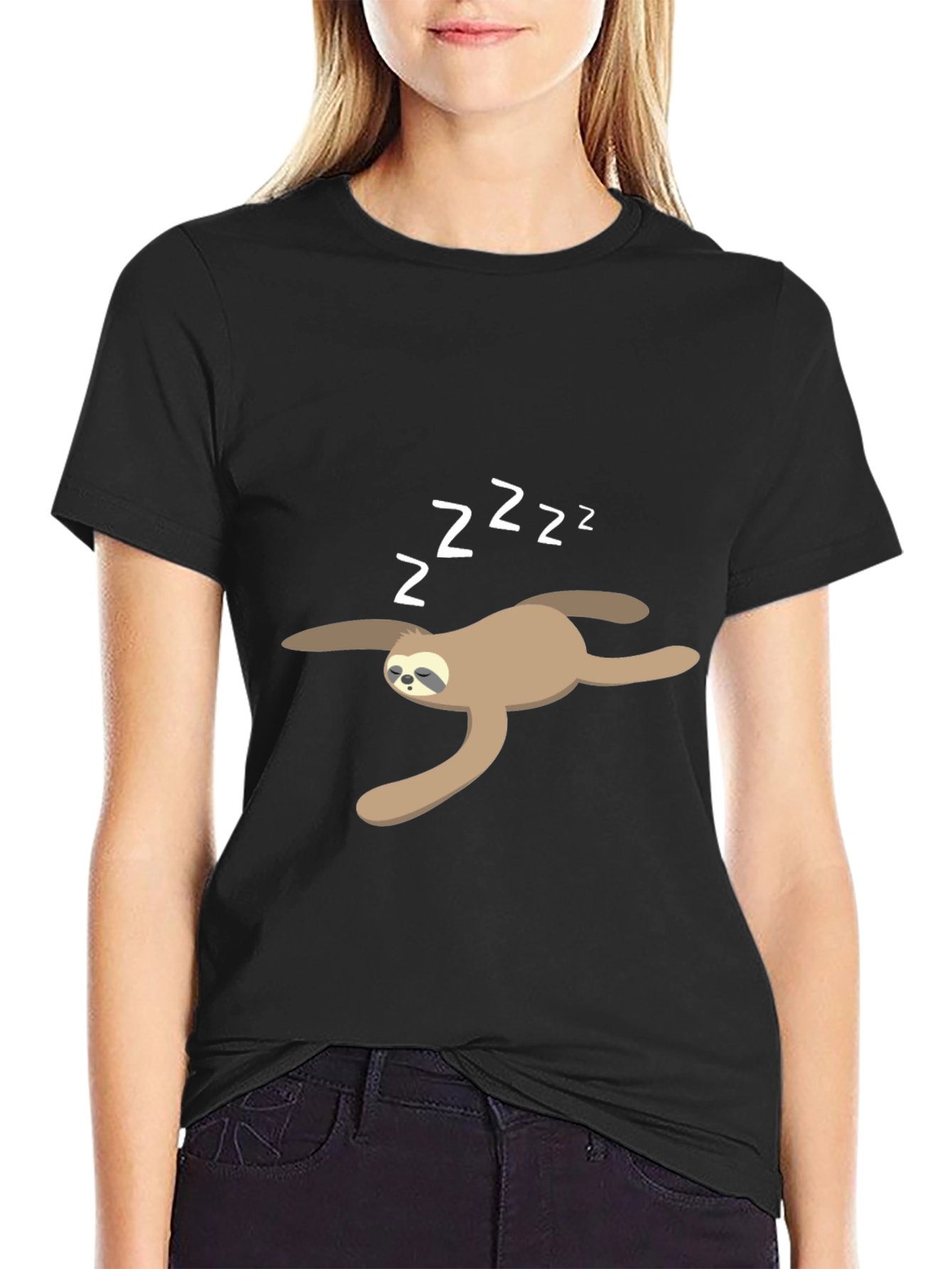 Sleeping Sloth T-Shirt - Cute Lazy Animal Tee