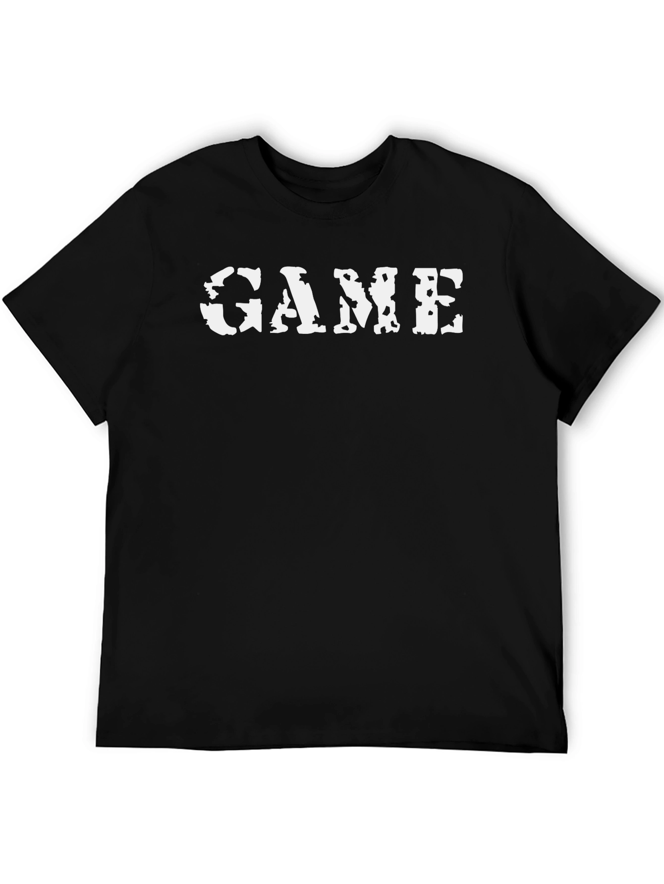 GAME Black T-Shirt - Distressed Graphic Tee