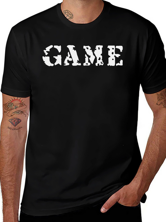 GAME Black T-Shirt - Distressed Graphic Tee