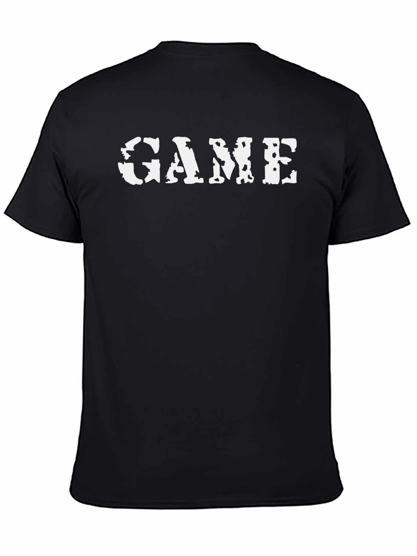 GAME Black T-Shirt - Distressed Graphic Tee