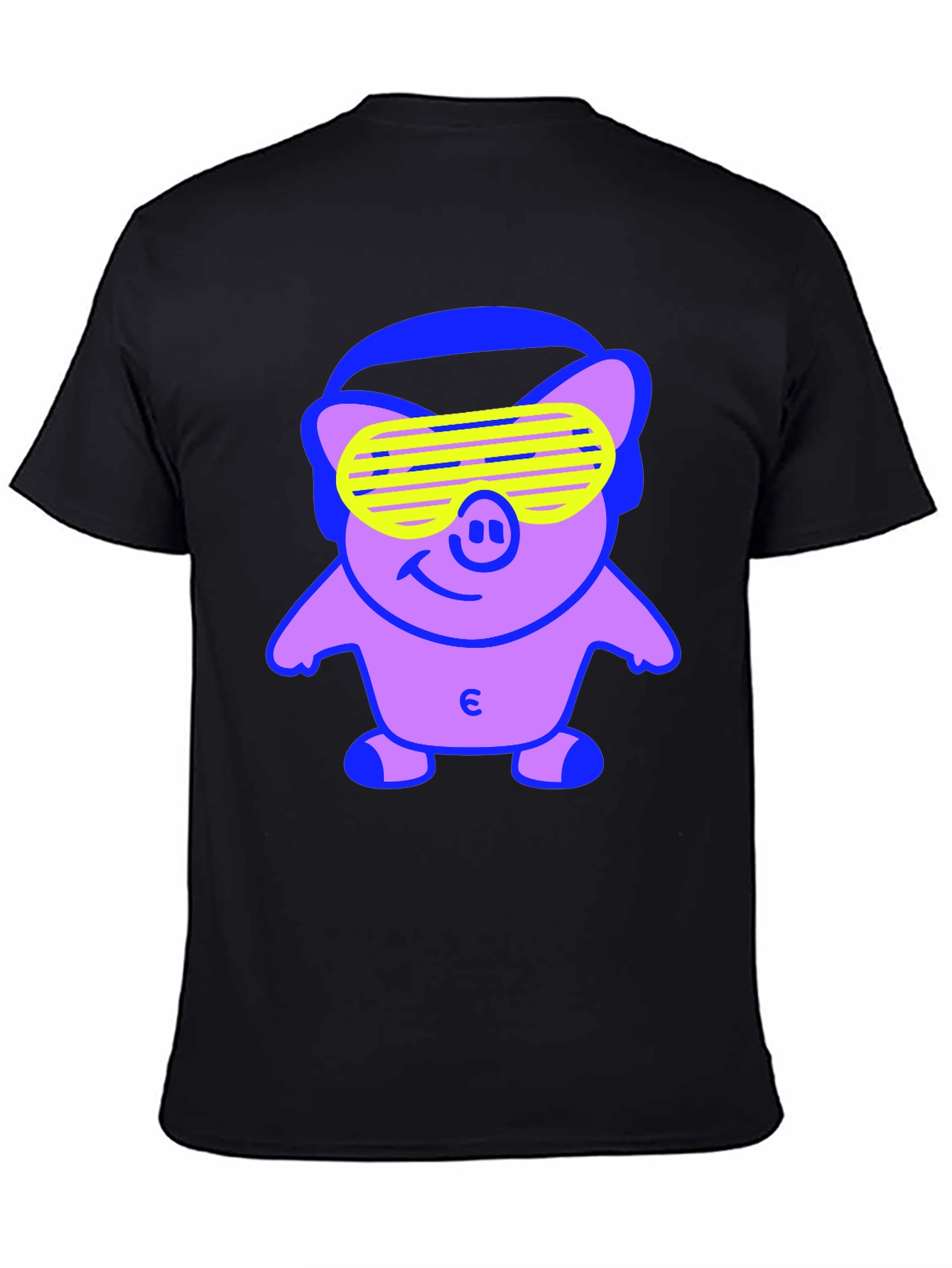 Cool Pig Graphic Tee - Black Cotton Blend