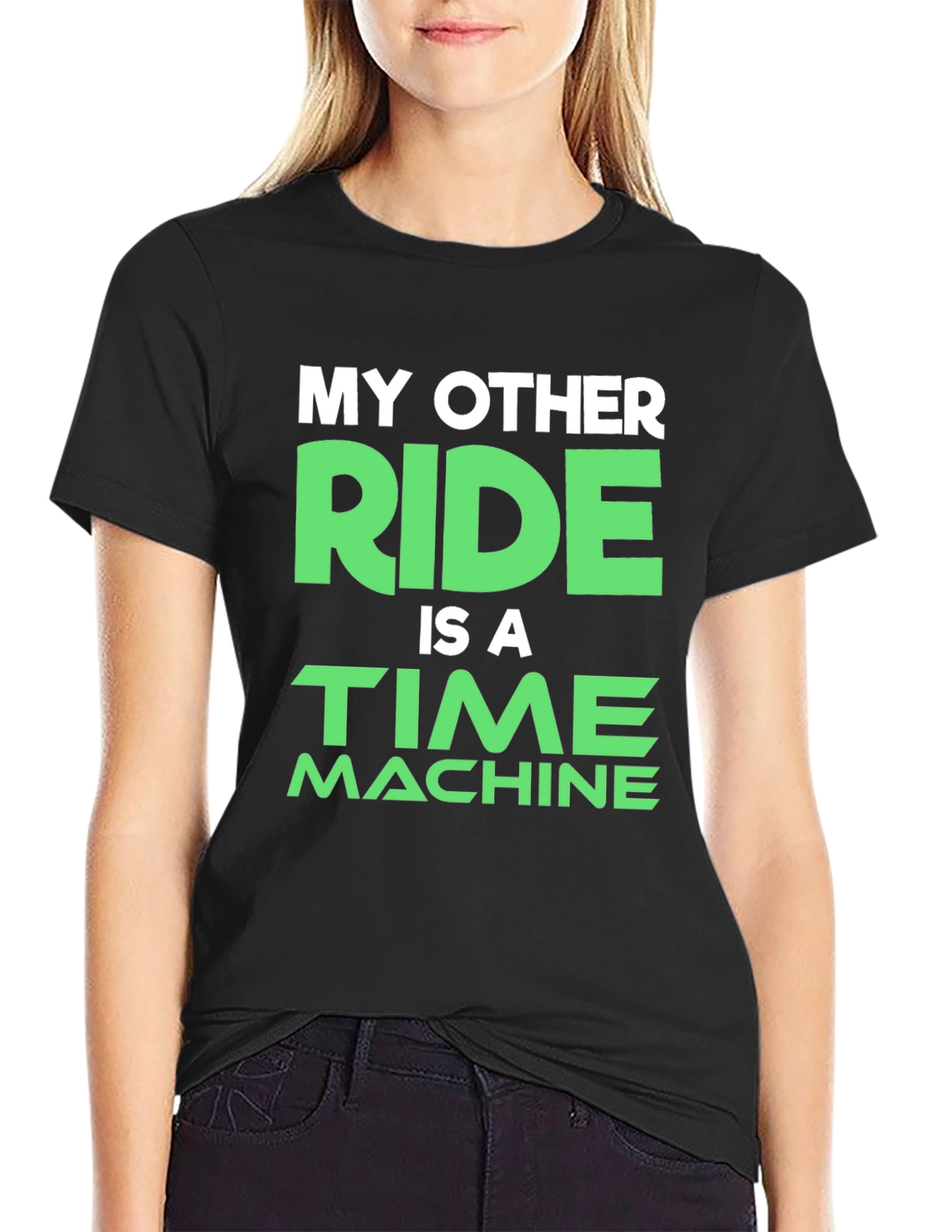 Time Machine Ride T-Shirt - Black Novelty Tee