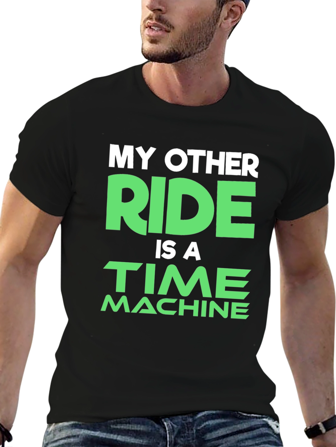Time Machine Ride T-Shirt - Black Novelty Tee