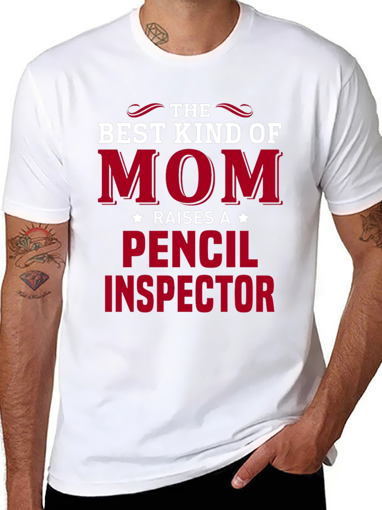 Best Kind of Mom Pencil Inspector Black T-Shirt
