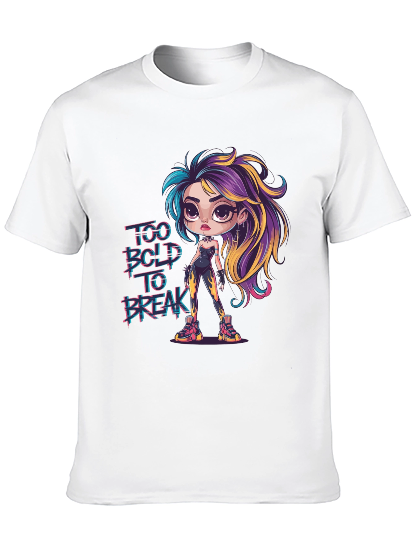 Bold Cartoon Graphic Print T-Shirt