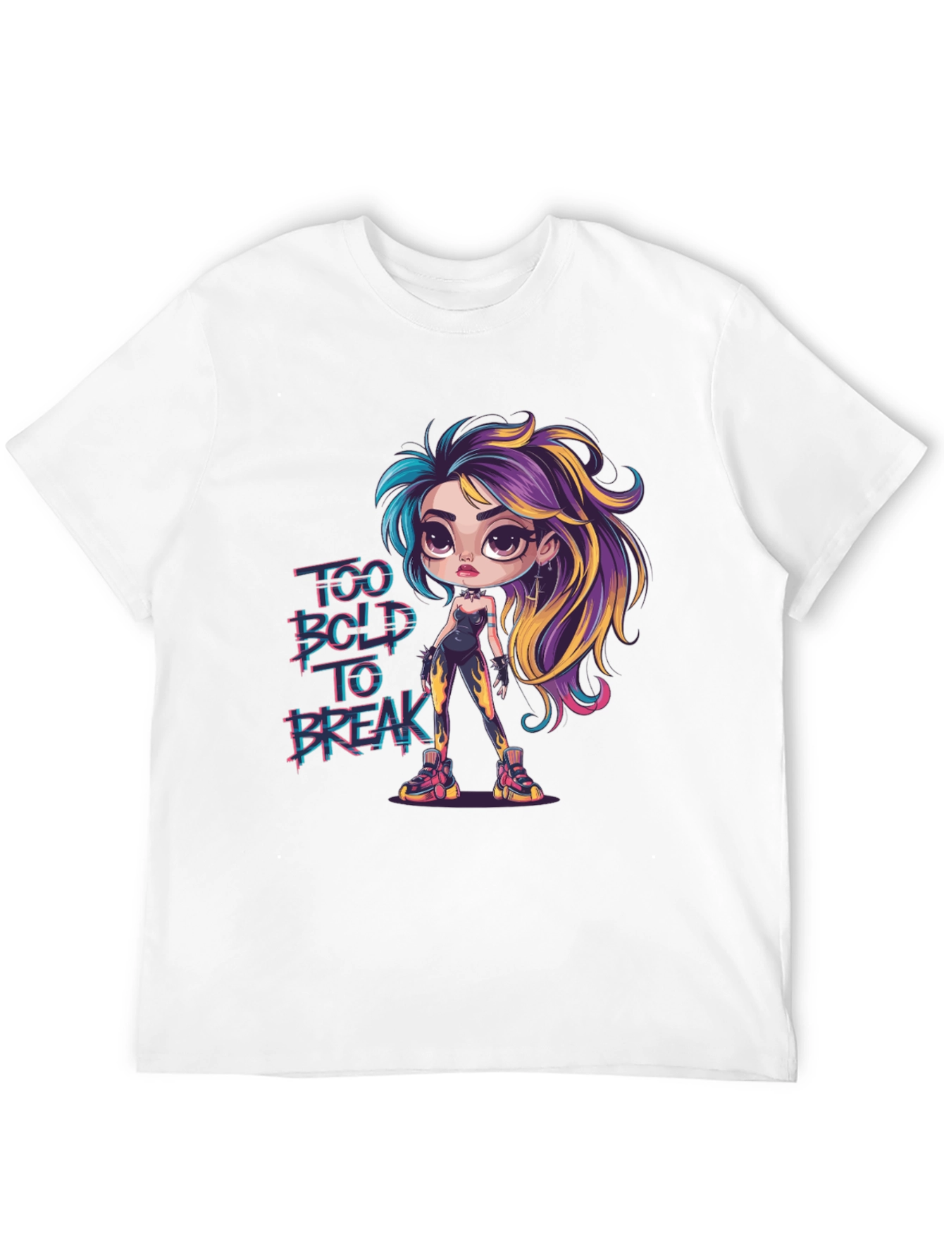 Bold Cartoon Graphic Print T-Shirt