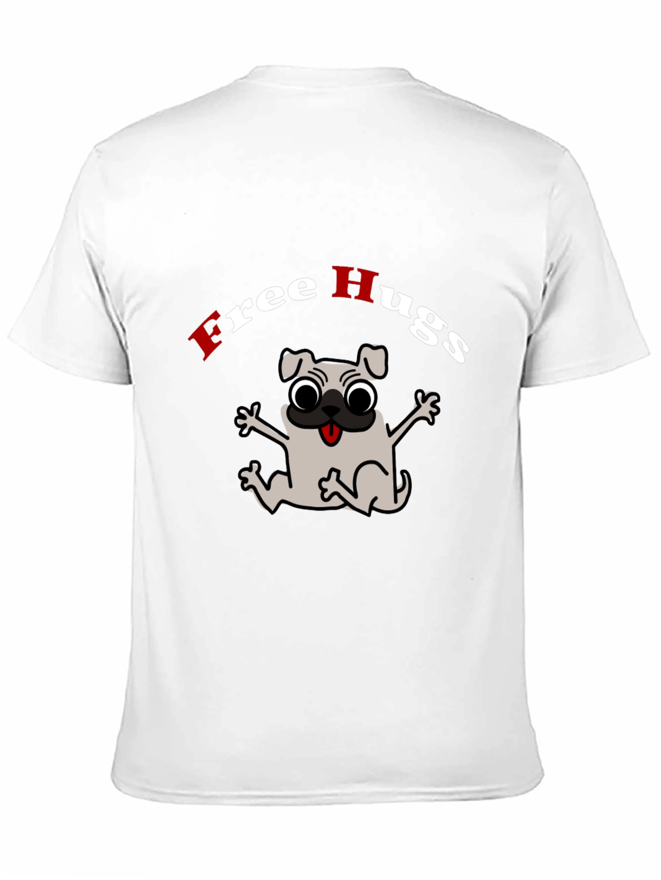 Free Hugs Pug Graphic Tee