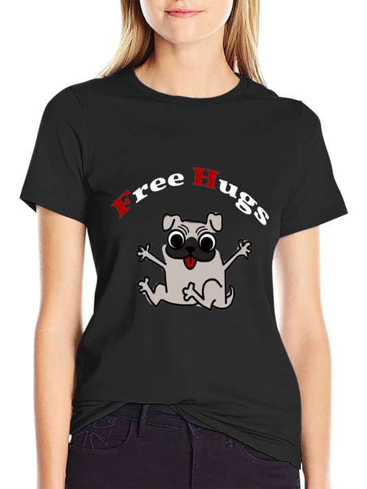 Free Hugs Pug Graphic Tee