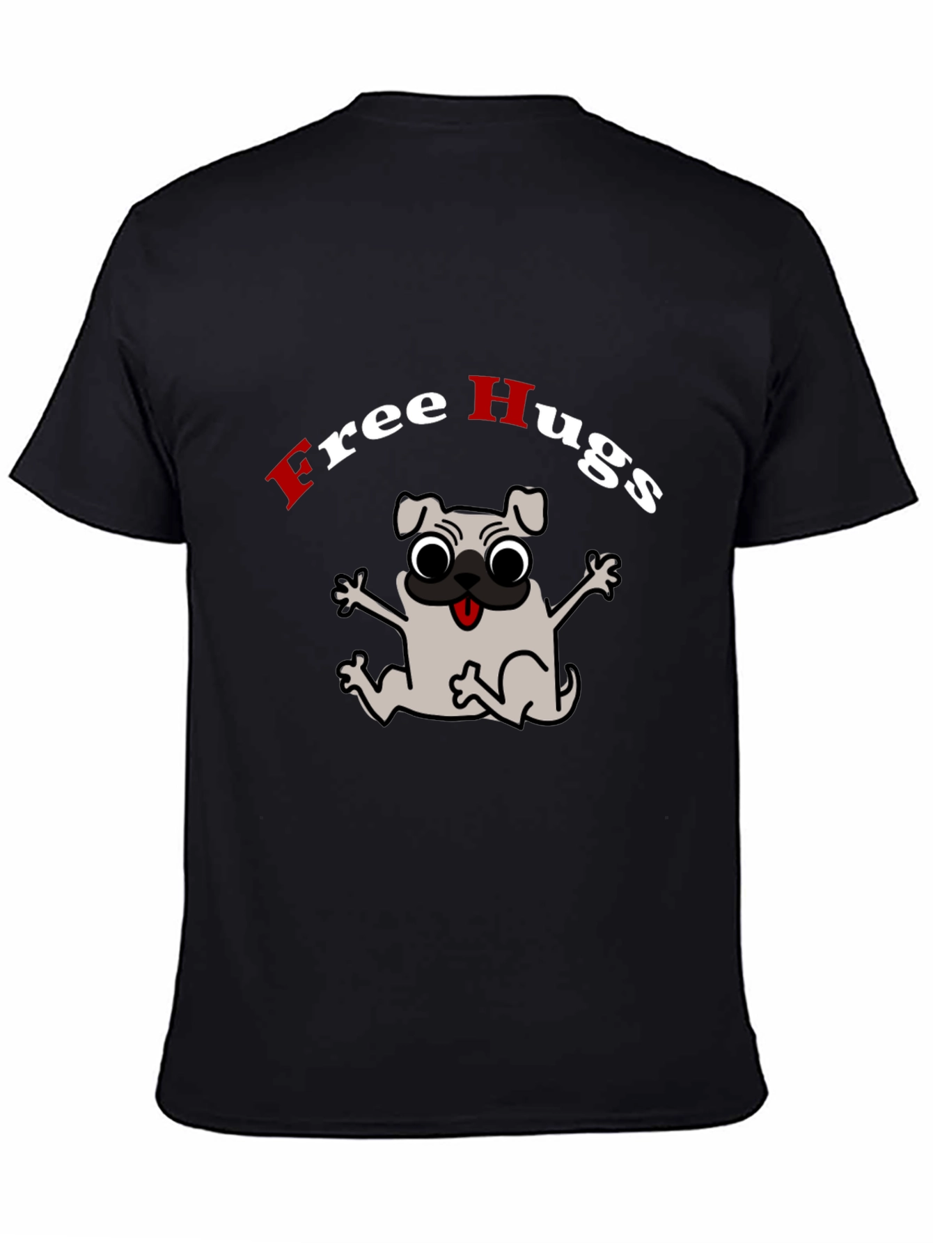 Free Hugs Pug Graphic Tee