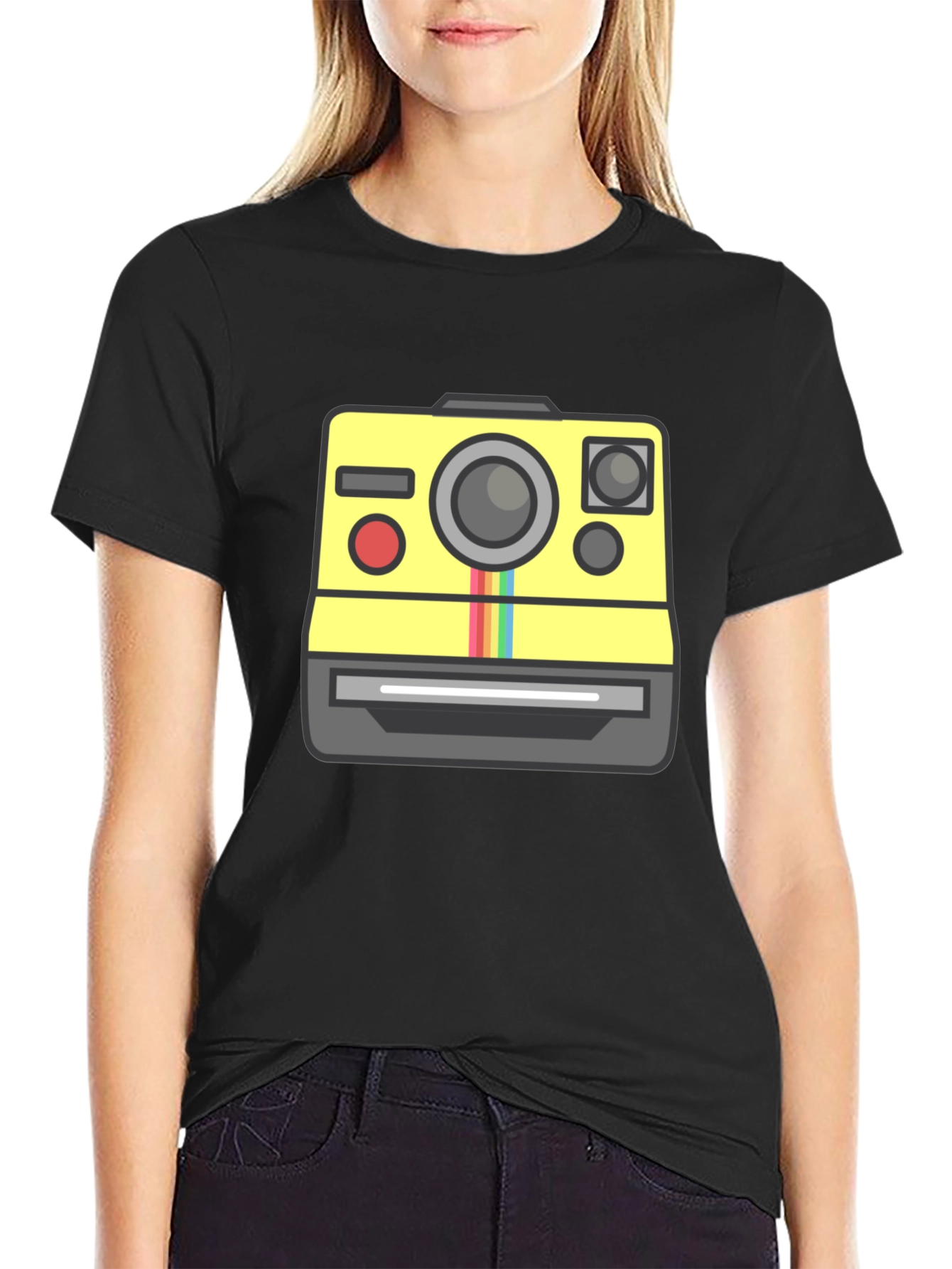 Retro Camera Graphic Tee - Classic Polaroid Style