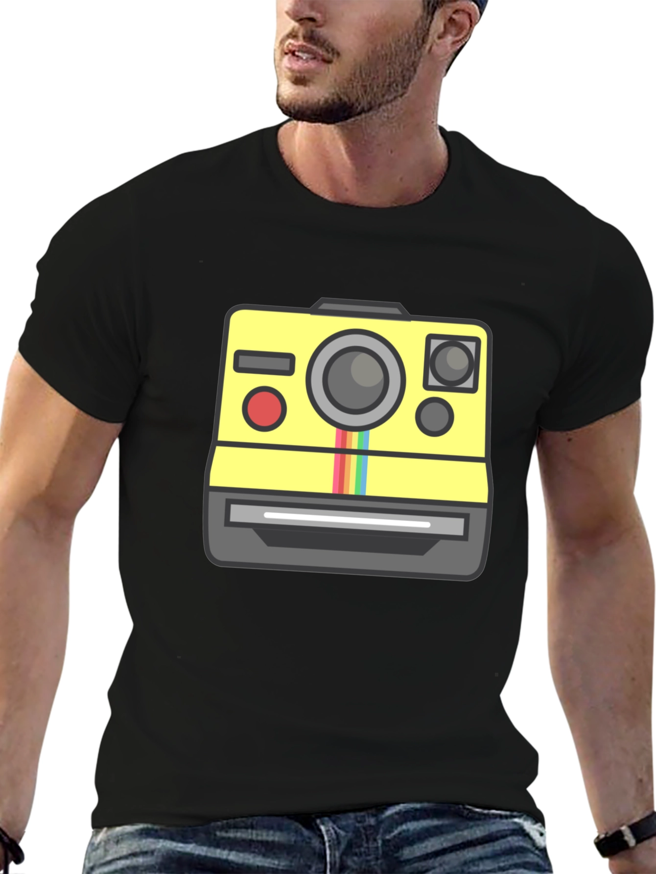 Retro Camera Graphic Tee - Classic Polaroid Style