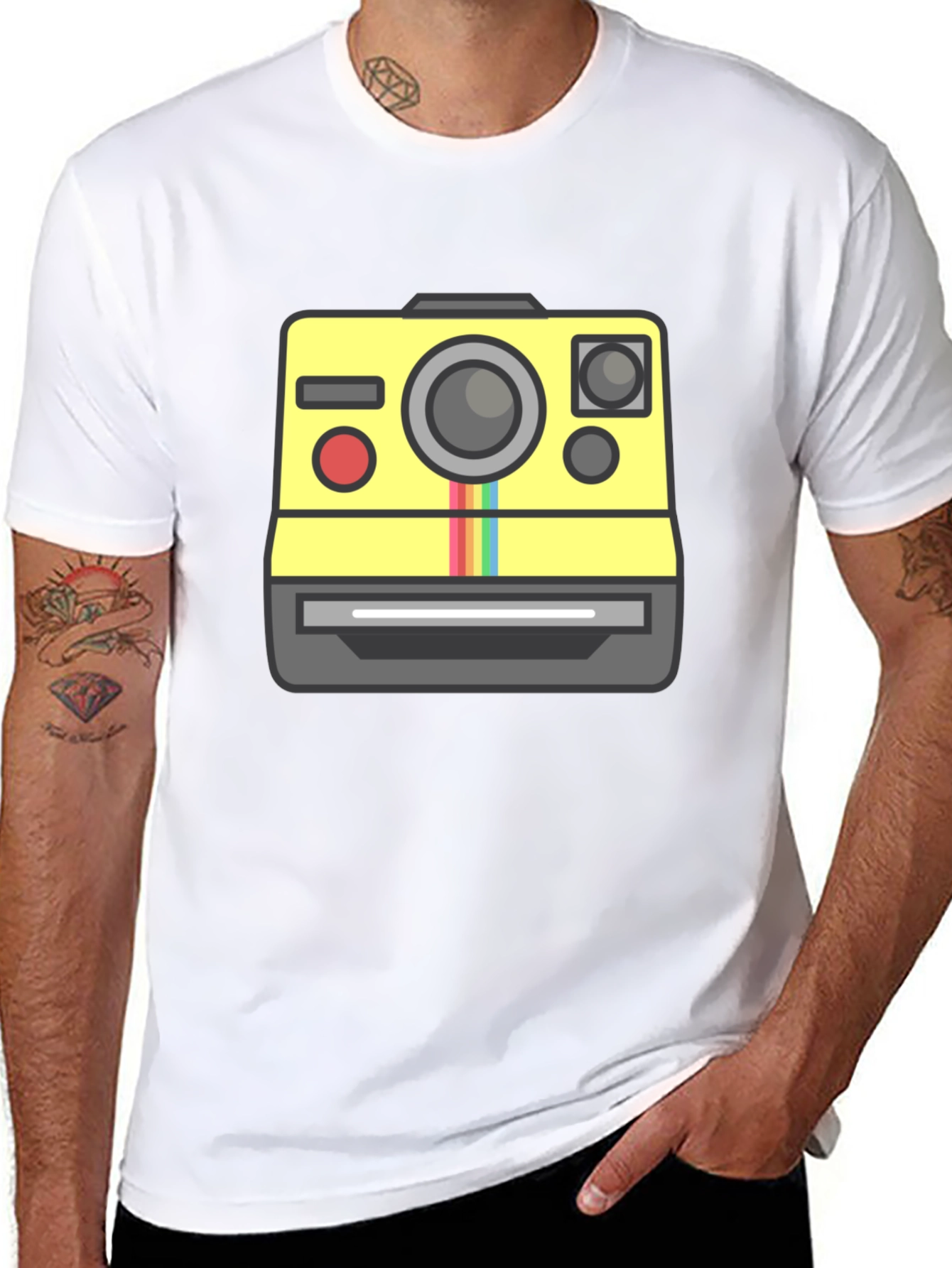 Retro Camera Graphic Tee - Classic Polaroid Style