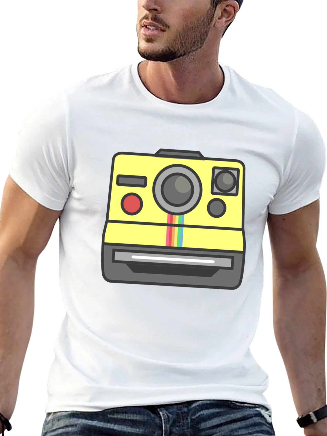 Retro Camera Graphic Tee - Classic Polaroid Style