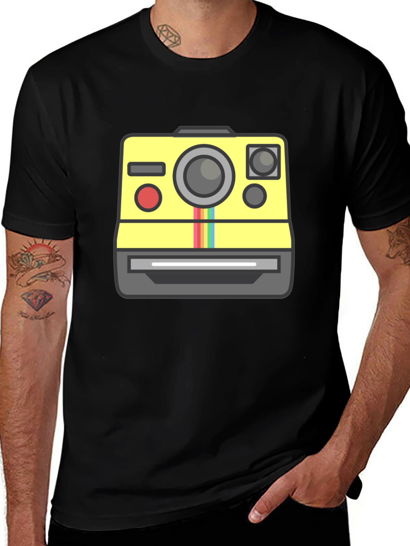 Retro Camera Graphic Tee - Classic Polaroid Style