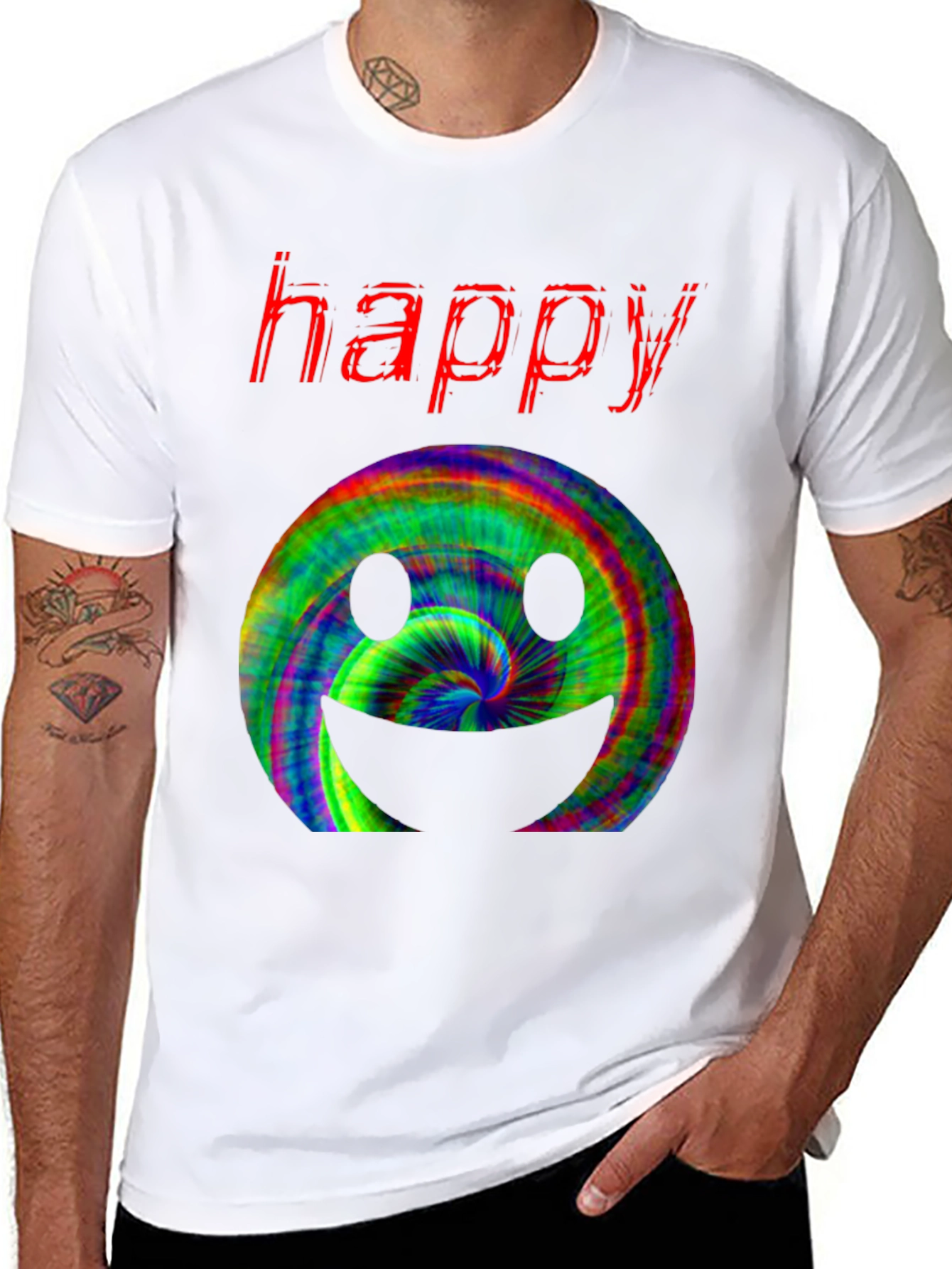 Happy Smiley Face T-Shirt - Funky Design