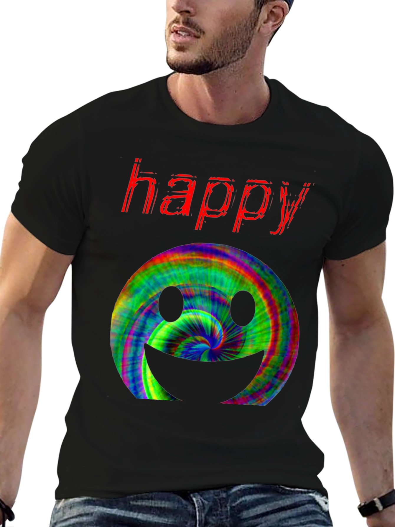 Happy Smiley Face T-Shirt - Funky Design