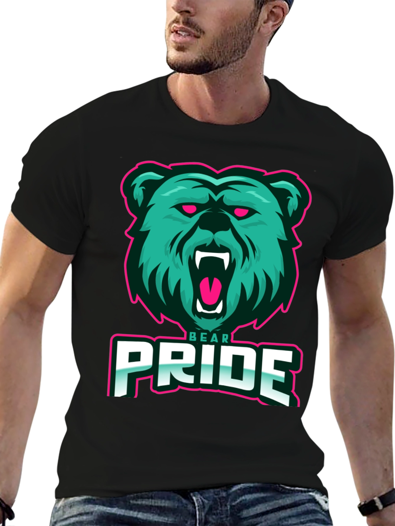 Bear Pride Graphic Tee - Mens Black T-Shirt