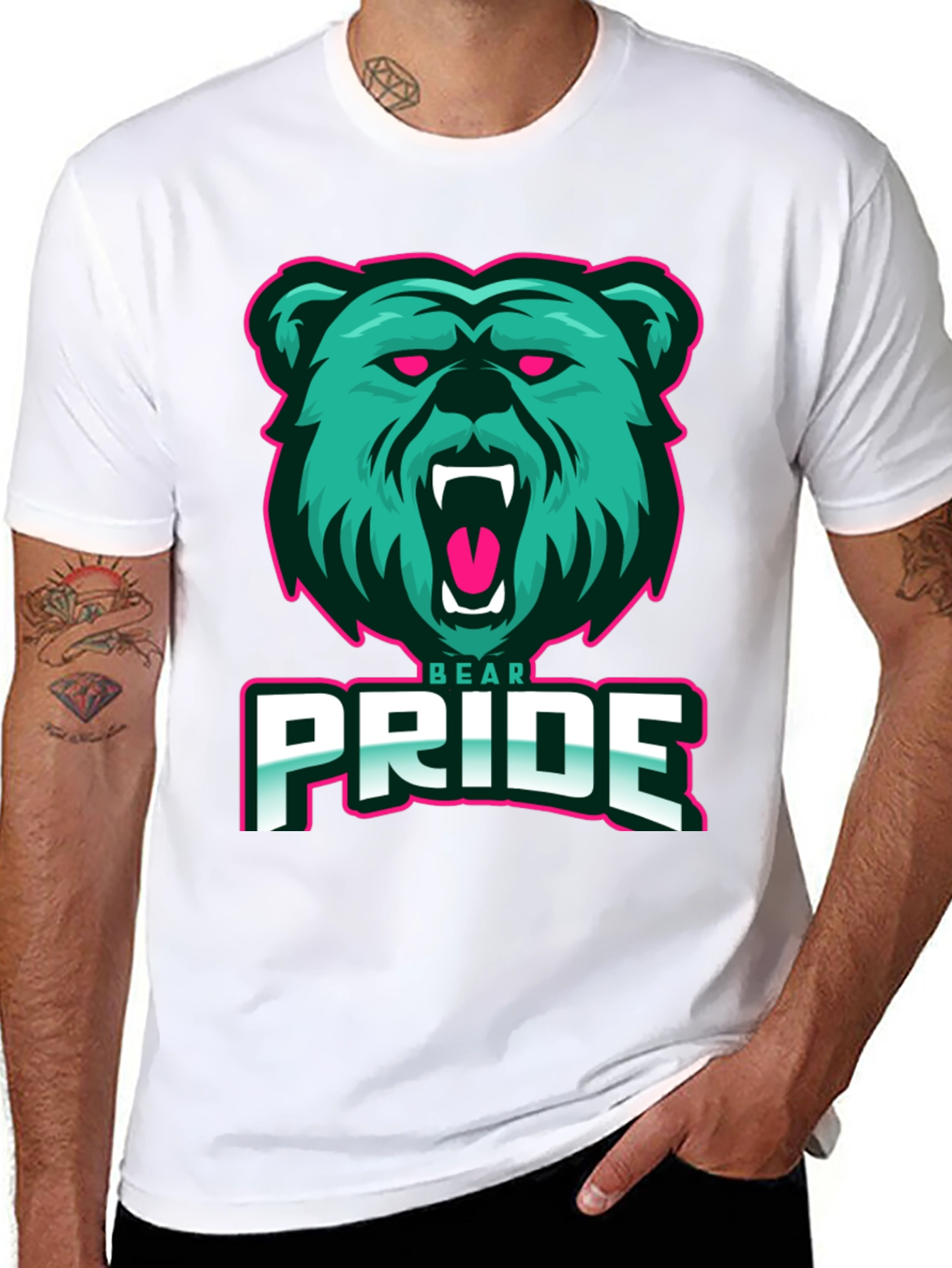 Bear Pride Graphic Tee - Mens Black T-Shirt