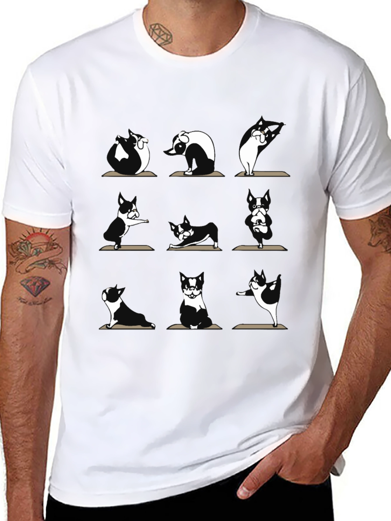 Yoga Dog T-Shirt -  Cotton Blend Funny Design