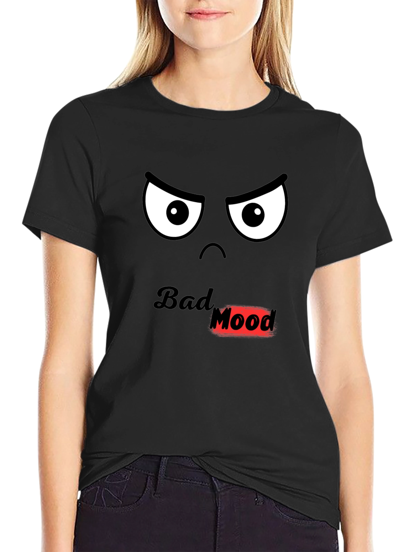 Bad Mood T-Shirt - Black Graphic Tee