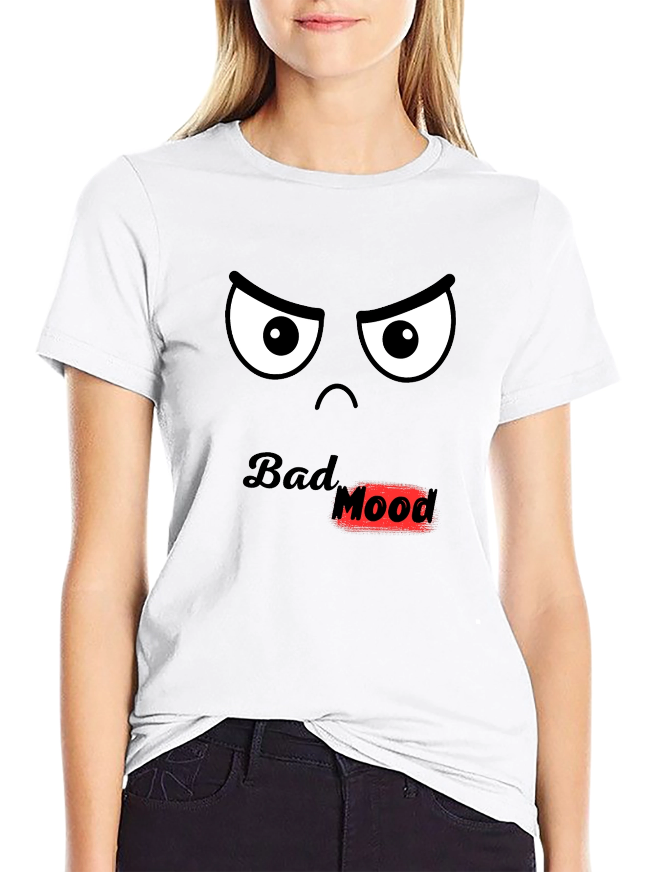 Bad Mood T-Shirt - Black Graphic Tee