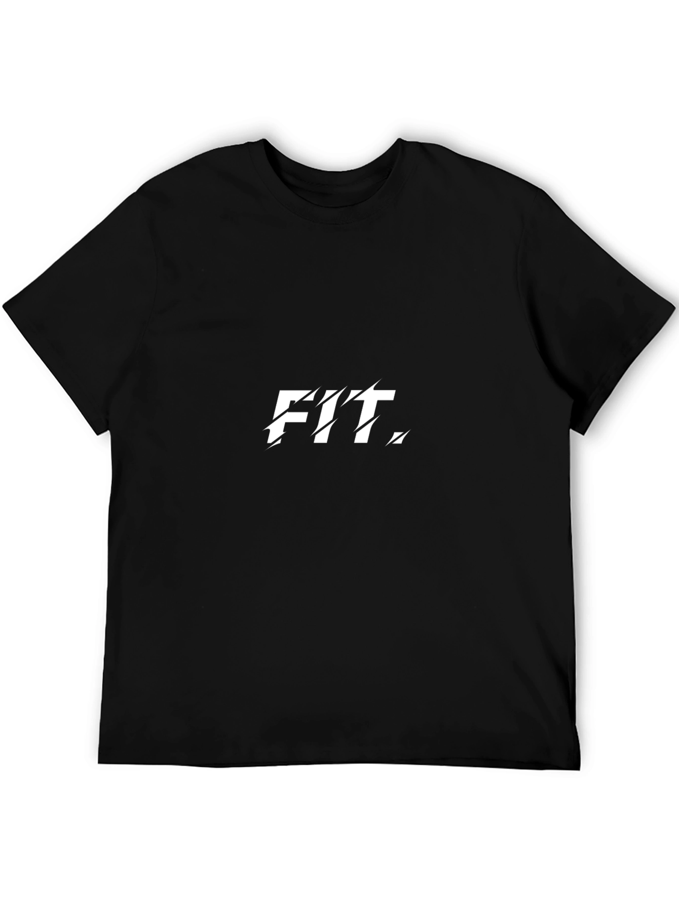 Mens Black Graphic Tee - FIT Slogan