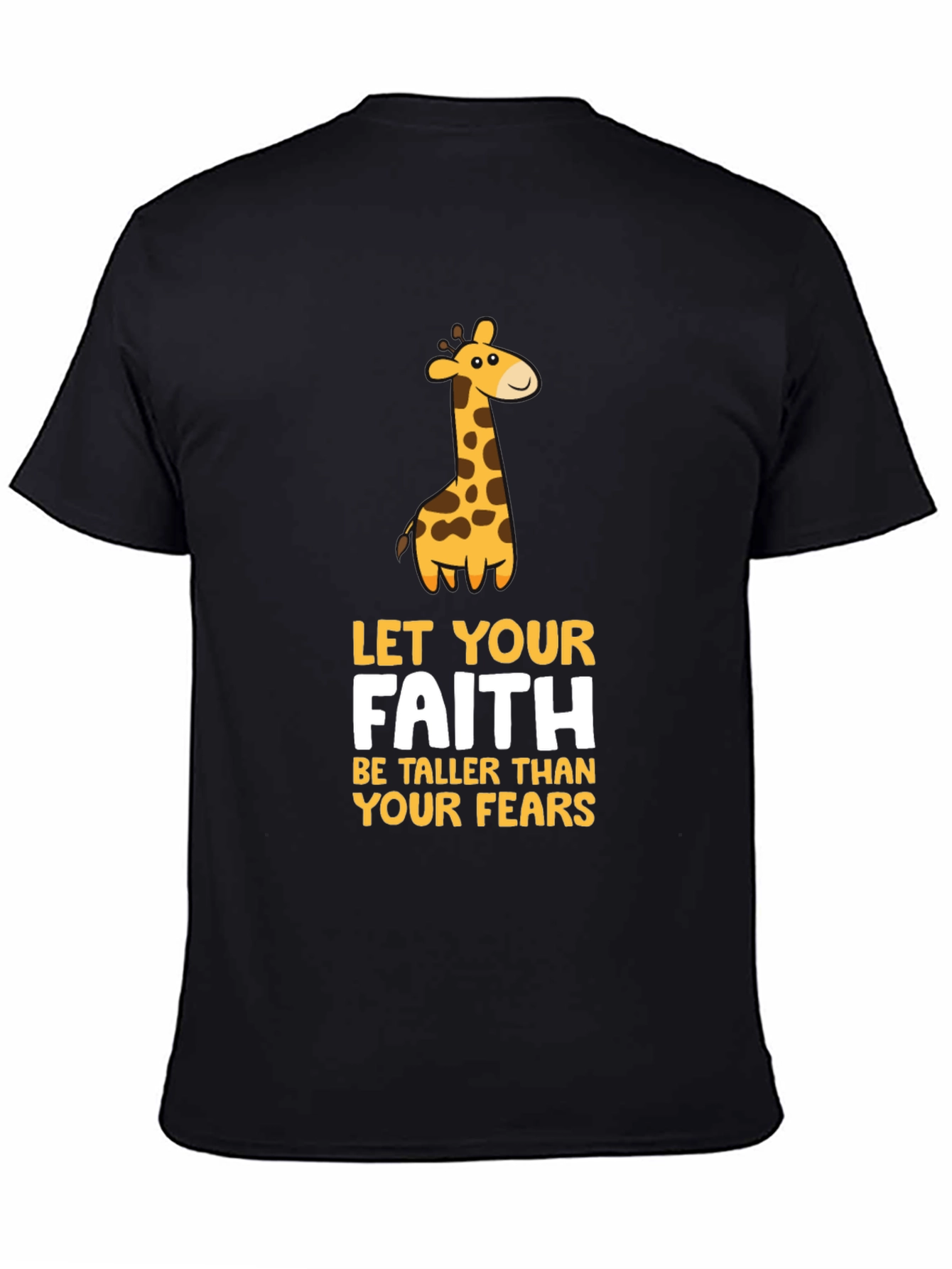 Faith Giraffe Graphic Tee - Unisex Black T-Shirt