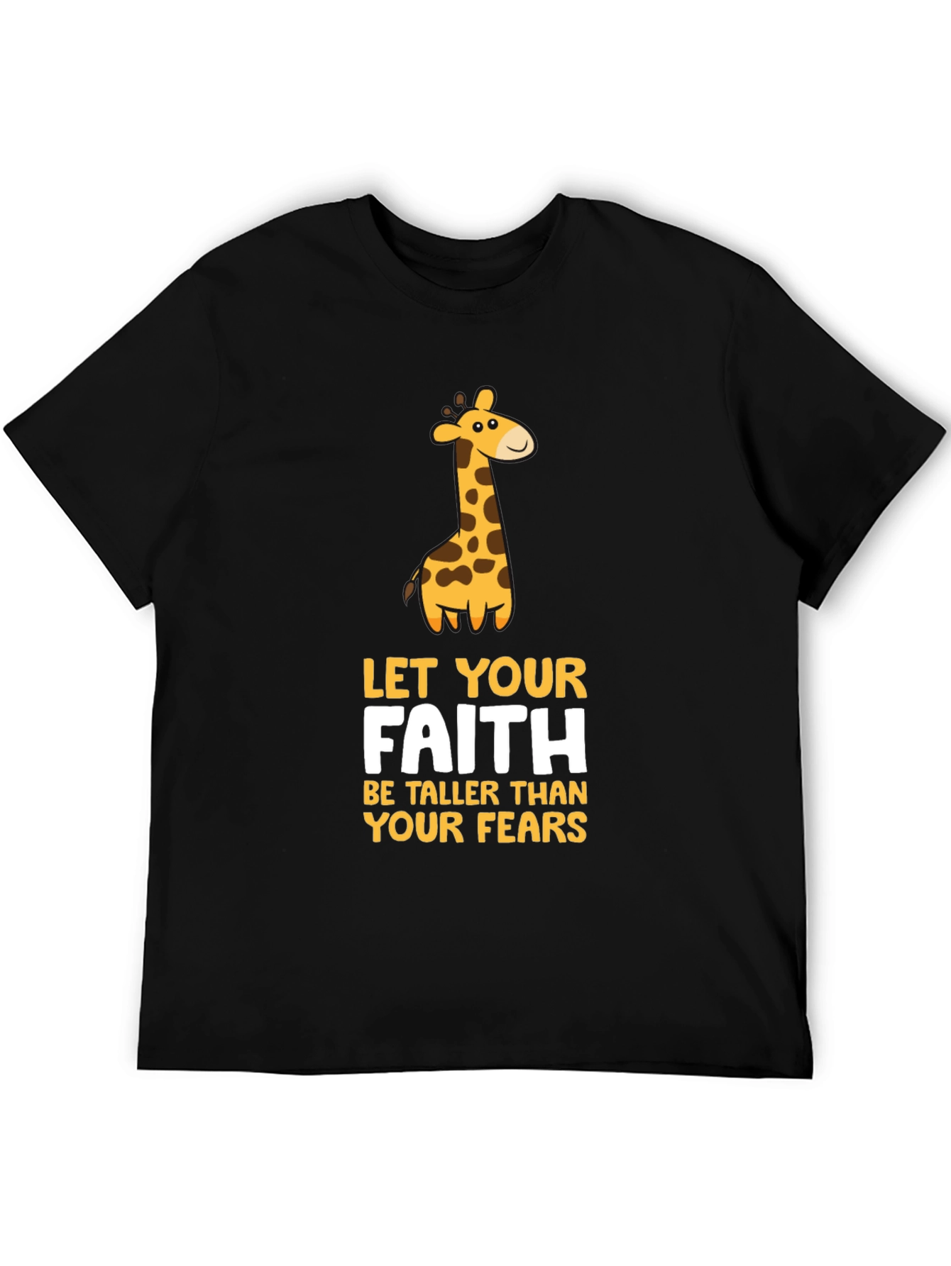 Faith Giraffe Graphic Tee - Unisex Black T-Shirt