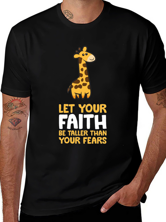 Faith Giraffe Graphic Tee - Unisex Black T-Shirt