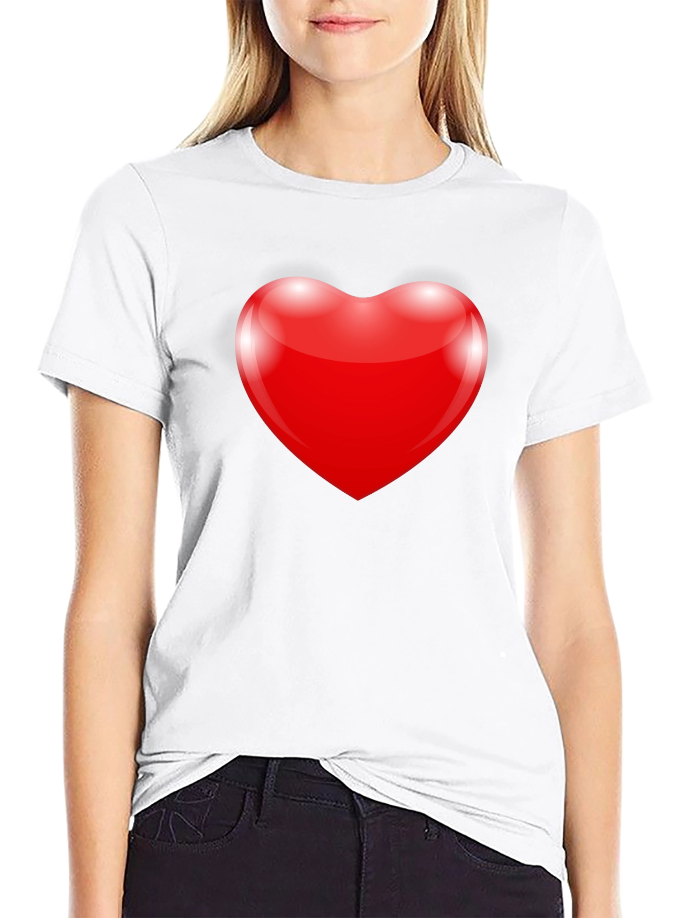 Heart Graphic Black T-Shirt - Stylish & Comfortable