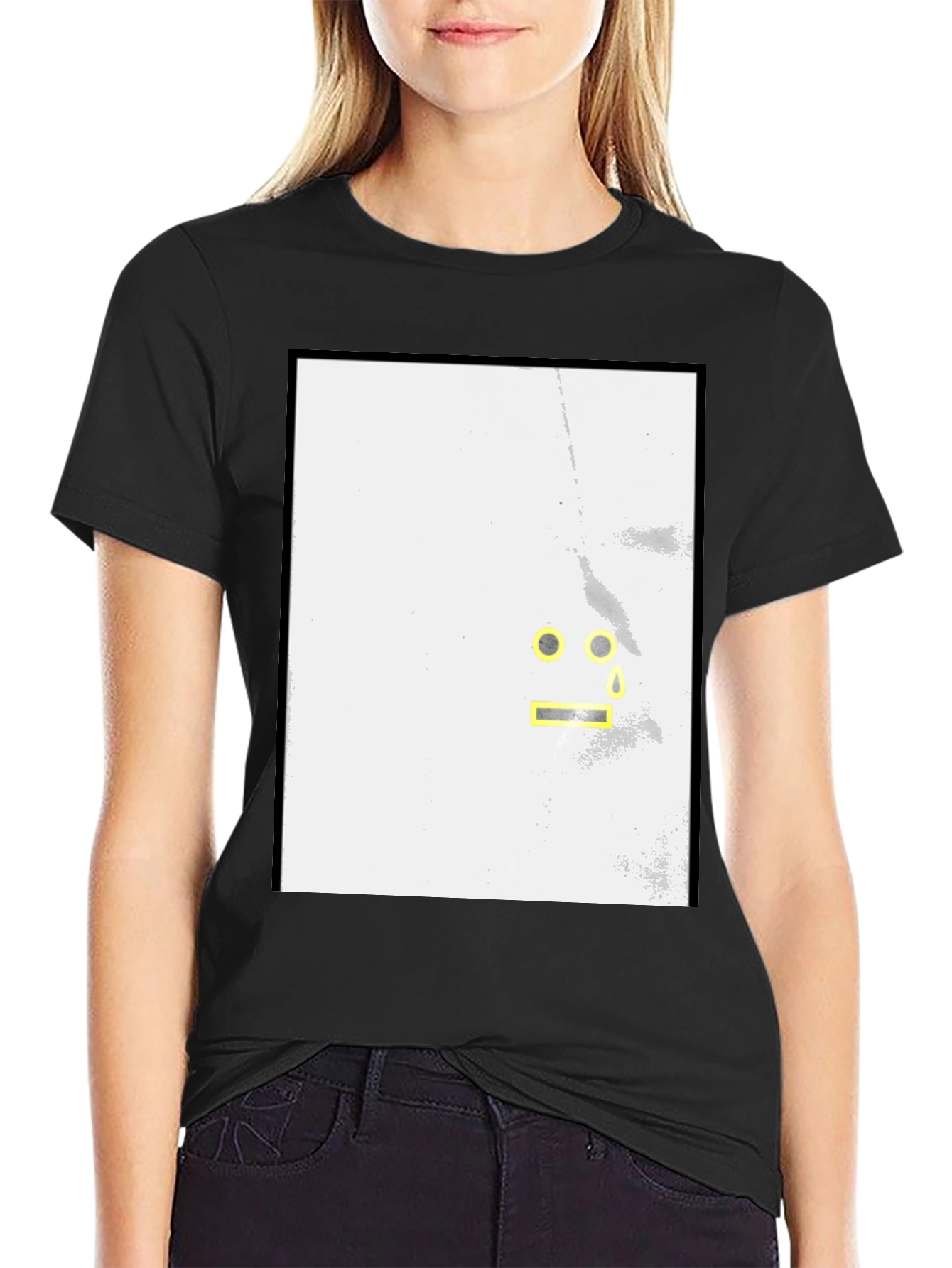 Abstract Face Graphic Tee - Modern Art T-Shirt