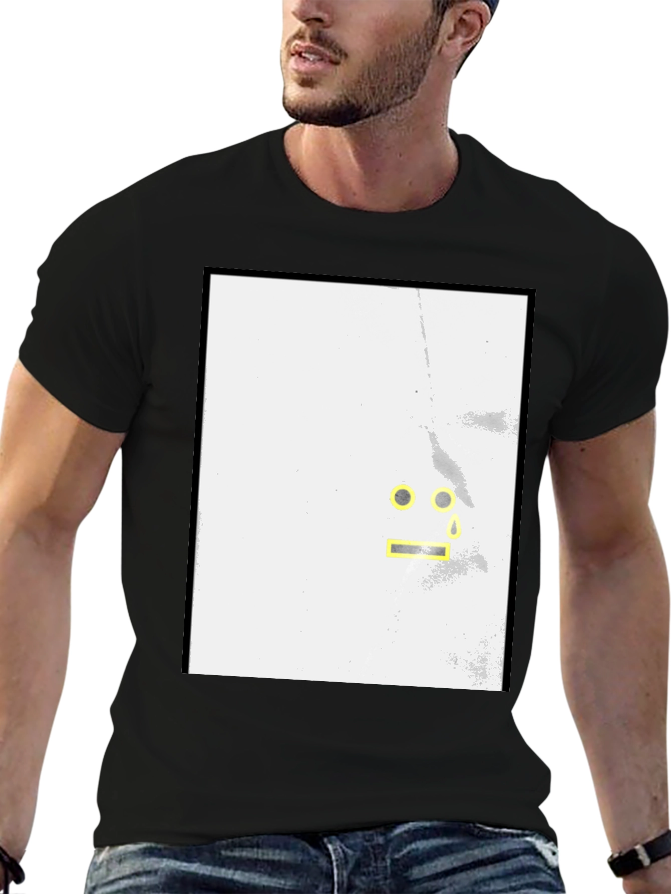 Abstract Face Graphic Tee - Modern Art T-Shirt