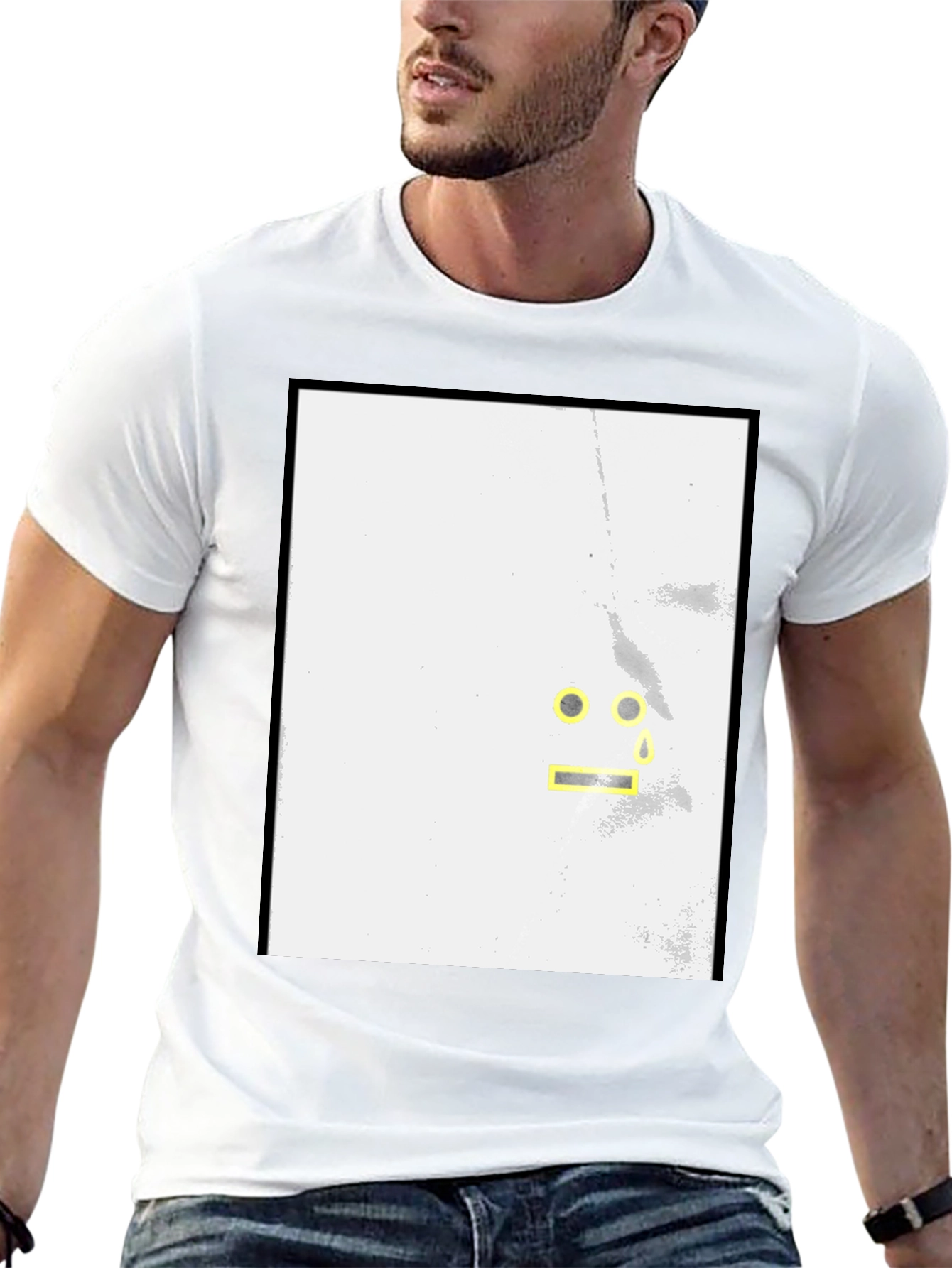 Abstract Face Graphic Tee - Modern Art T-Shirt