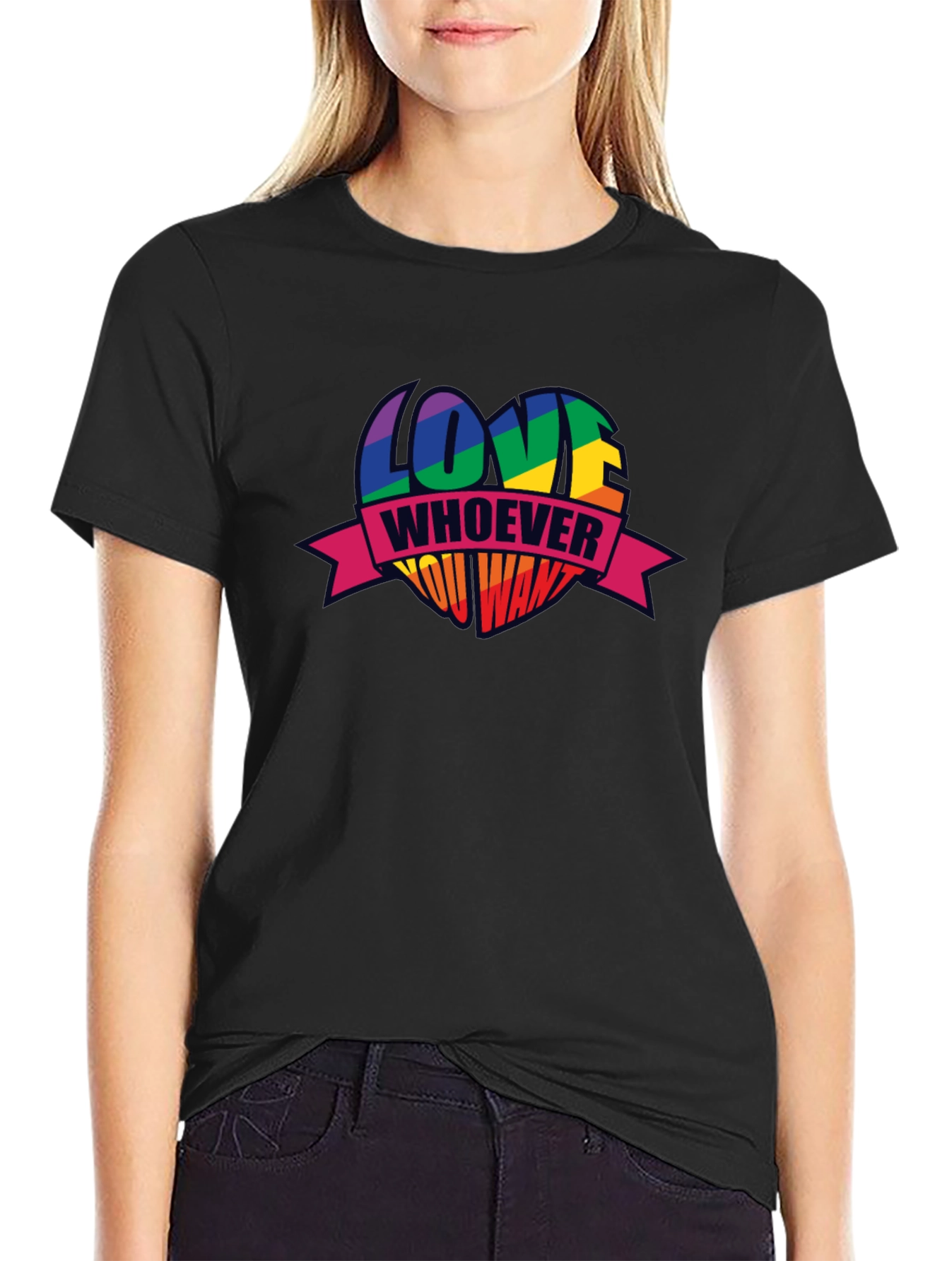 Love Whoever You Want Pride Heart T-Shirt