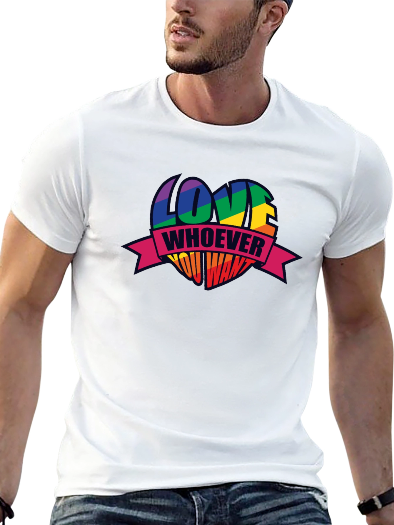 Love Whoever You Want Pride Heart T-Shirt