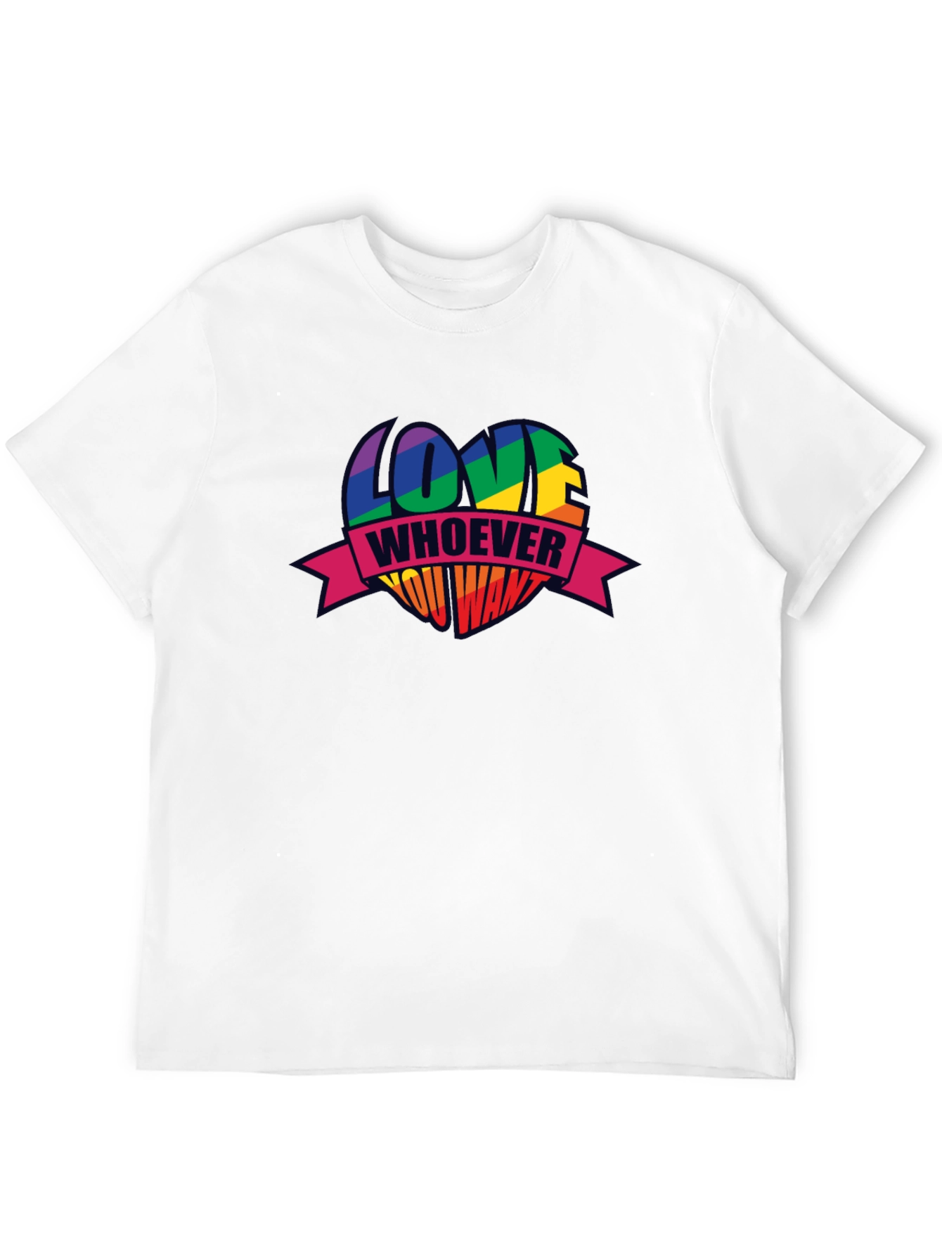 Love Whoever You Want Pride Heart T-Shirt
