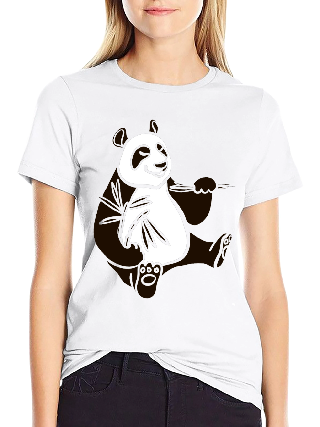 Panda Graphic Black T-Shirt