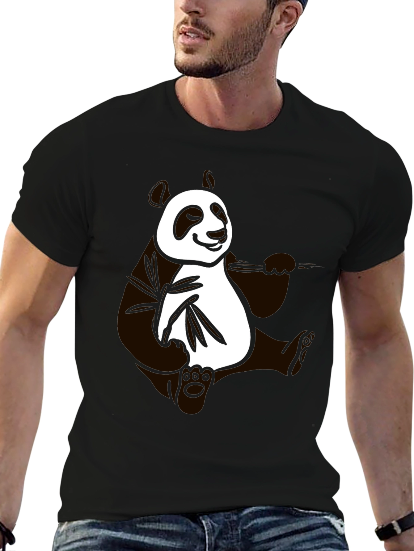 Panda Graphic Black T-Shirt