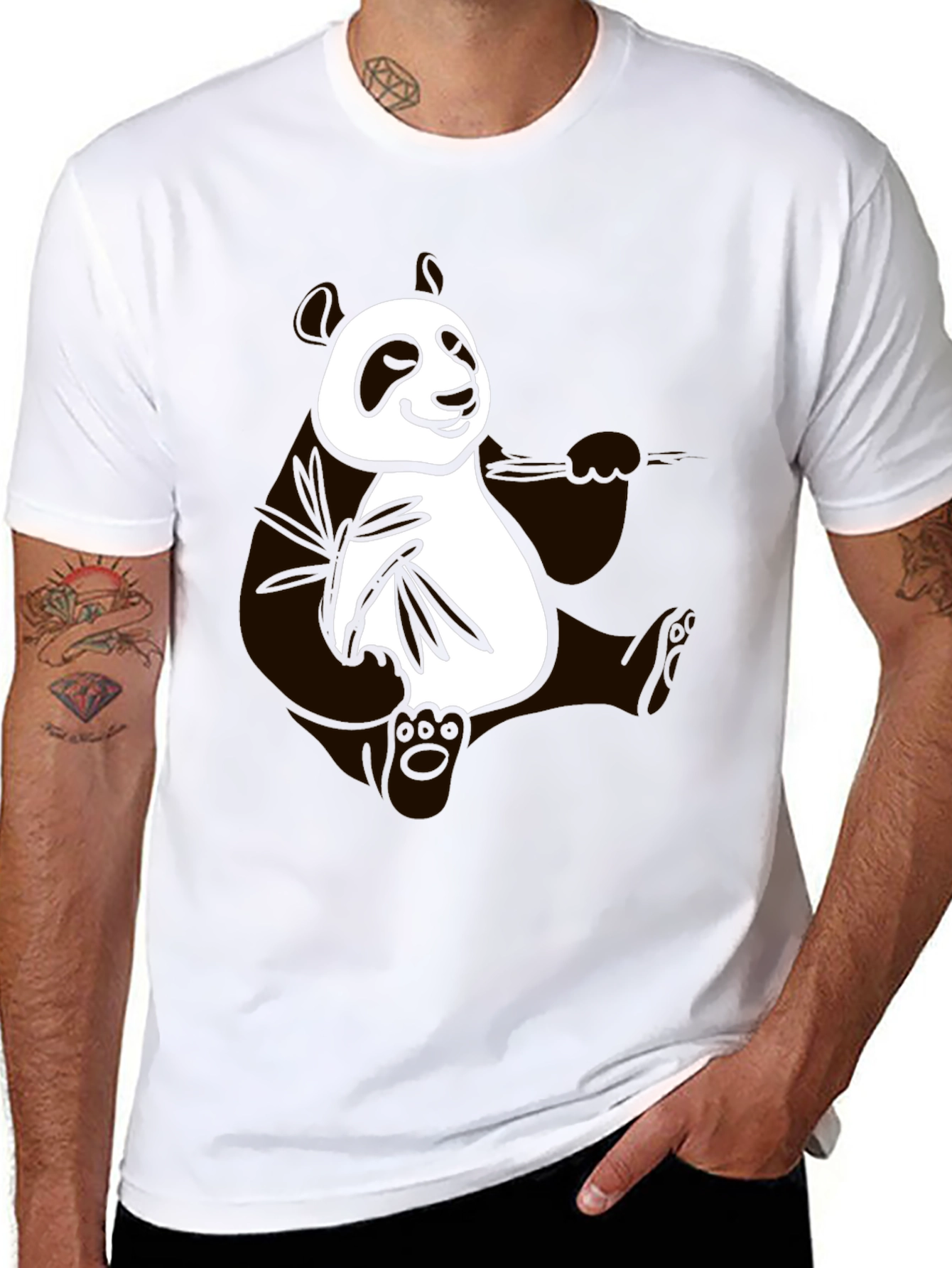 Panda Graphic Black T-Shirt