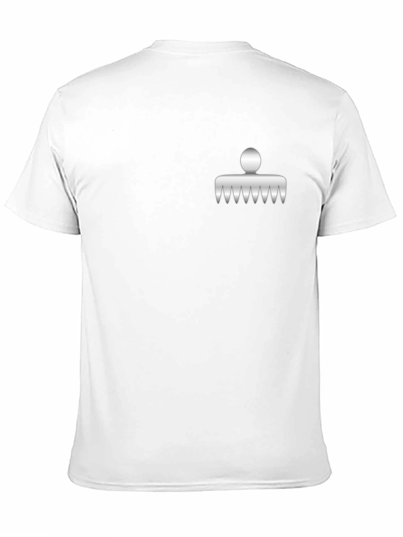 Modern Black Tee with Unique Comb Design